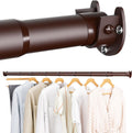 Closet Rod - Closet Rods for Hanging Clothes, 17 to 68 inch Adjustable Closet Hanging Rod, Heavy Duty Clothes Rod Clothing Bar, Closet Poles for Hanging Clothes for Wardrobes, Shower Curtain