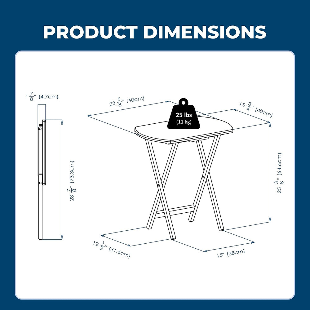 Winsome Corbett Set of 2 Oversized Foldable Snack Tables