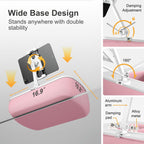Lap Beanbag Tablet Pillow Stand with Snack Bowl and 360° Rotating Arm, Adjustable iPad Holder for Bed, Couch, and Recliner, Compatible with 4.7"-13" Kindle, iPad, Tablet, Phone,Pink