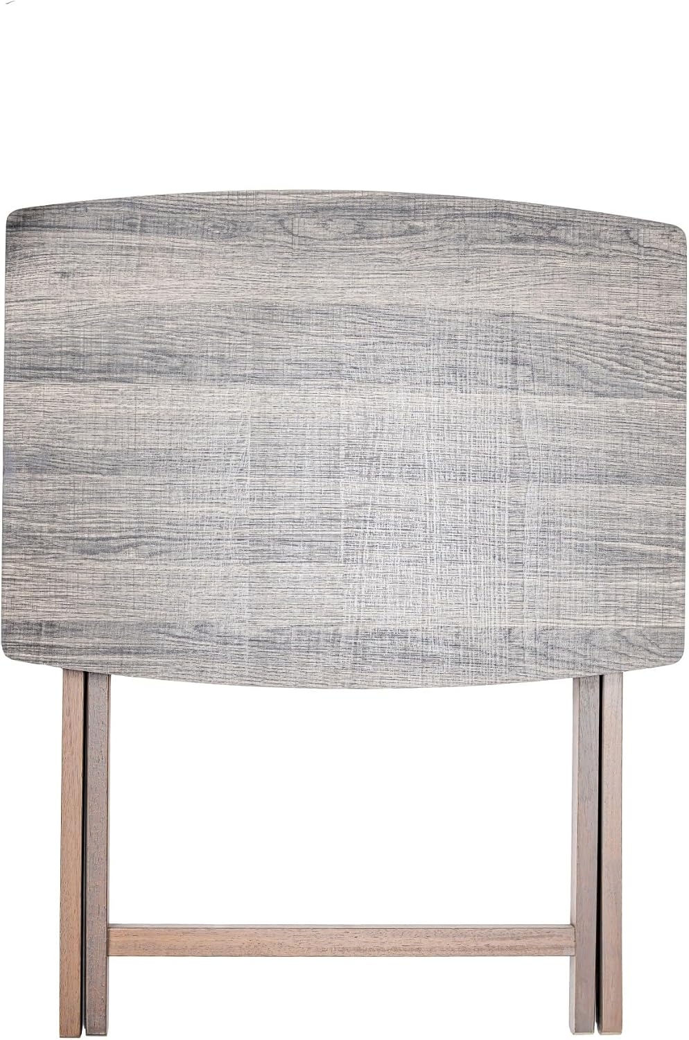 Modern XL Folding Tray Table, Rustic Gray for Indoor Use - 23.5 x 18 x 26 Inches