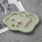 Small Trinket Dish Jewelry Tray for Women, Cute Ceramic Cloud Tray, Jewelry Ring Holder Dish for Keys, Candles, Perfume, Vanity Nightstand Decor Jewelry Plate Bowl, Friendship Birthday Gifts for Mom