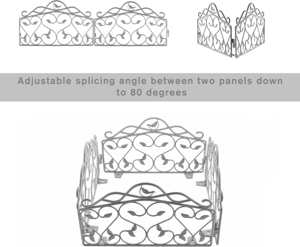 Evelyne Decorative Garden Border Plastic Edging – PP Plastic, Short Metal-Fre...