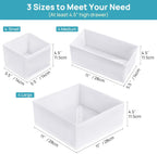 Vtopmart 12 Pack Baby Clothes Organizer, Dresser Drawer Organizer for Baby Clothing, Foldable Fabric Closet Drawer Storage Bins, Nursery Dresser Dividers for Bra, Socks, Ties, Scarf