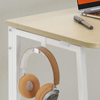 WOHOMO Folding Desk, Small Foldable Desk 47.2" for Small Spaces, Space Saving Computer Table Writing Workstation for Home Office, Easy Assembly, Oak