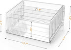 File Sorter Organizer, 5 Sections Acrylic Letter Tray for Desk, Mail Organizer Letter Holder for Envelopes, Mail, Electronics 2Pack 2PCS