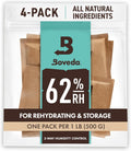 Boveda 62% Two-Way Humidity Control Packs For Storing 1 lb – Size 67 – 4 Pack – Moisture Absorbers for Storage Containers – Humidifier Packs – Hydration Packets in Resealable Bag