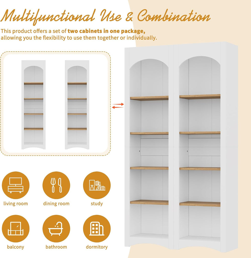 39.3" D*12.4" W*72" H Corner Freestanding Kitchen Pantry Set o...