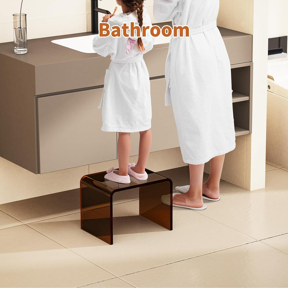 Acrylic Step Stool Small Clear Acrylic Foot Stool for Bathroom Bedroom Kitche...