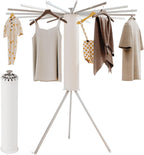 Tripod Clothes Drying Rack,Drying Rack Clothing Foldable,(16 Aluminium Poles),Standing Dry Racks,Laundry Drying Rack,Clothes Hanger Rack,Laundry Rack Folding,Collapsible,Retractable
