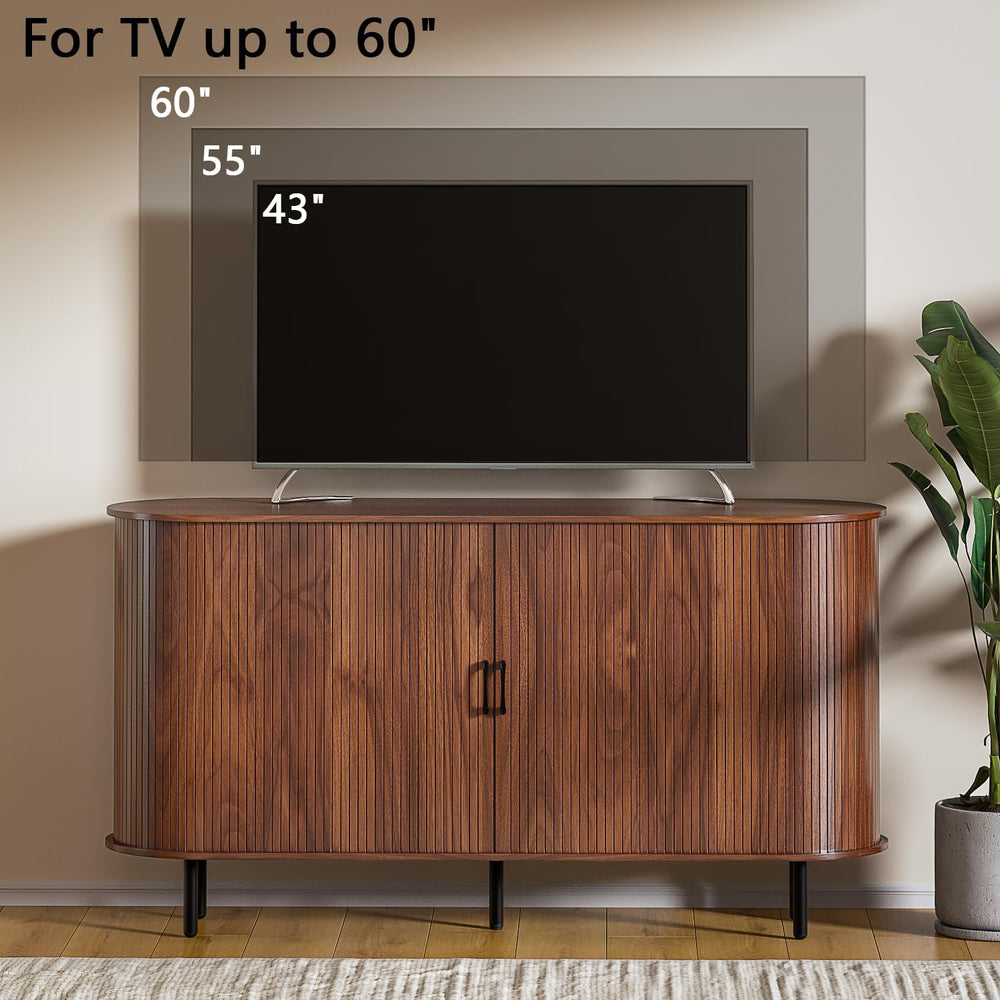 TAVATA Sideboard Buffet Cabinet with Storage, 55" Fluted Storage Cabinet...
