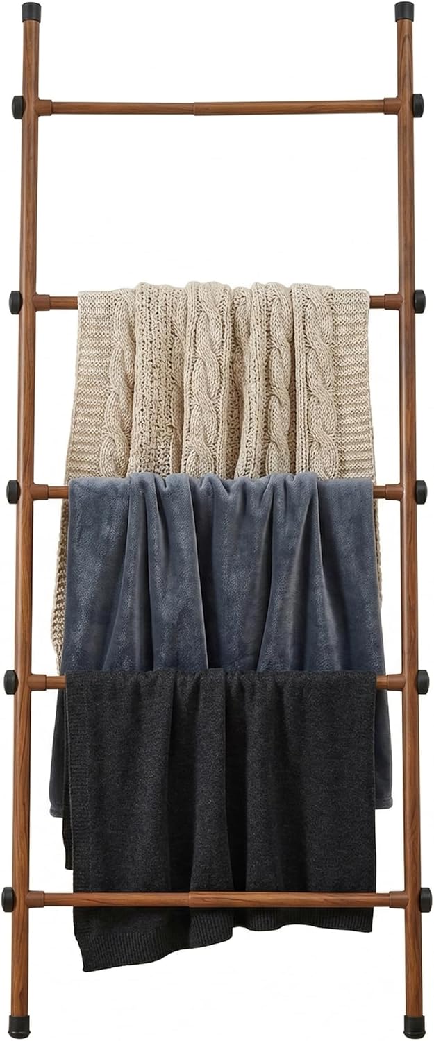 SIBRAD Expandable Blanket Ladder for Living Room, Adjustable Width (17.3&quot...
