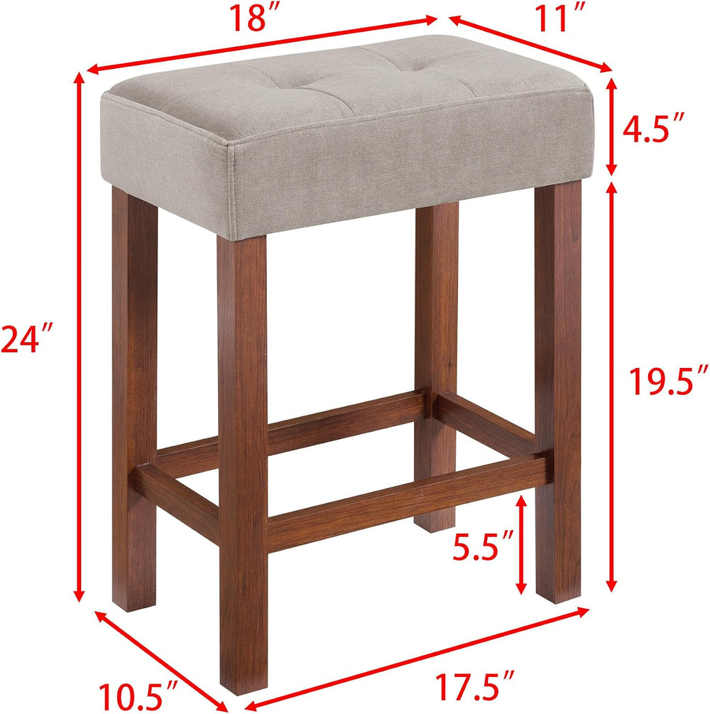Knocbel Industrial 3-Person Counter Height Bar Table Set with Power Outlet, 4...
