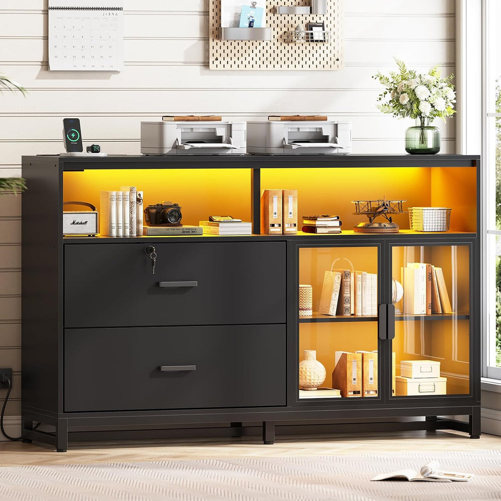 SEDETA 59" Filing Cabinet with Lock Drawers fits Legal Size for Home Off...
