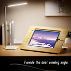 Wooden Tablet Drawing Stand - Adjustable 5 Angles for Laptop,Book Reading Stand, Compatible with 12.9/13inch iPad Pro with iPad Case Version(3rd - 7th Gen)