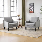 VINGLI Accent Chairs for Living Room Mid Century Modern Chair Sofa Chair Upholstered Arm Chair with Scooped Arms for Bedroom, Apartment, Office, Studio, Waiting Room, Play Room