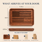 HOUNDSBAY Freedom Tray - Solid Walnut Valet Tray, Limited Edition 1/250