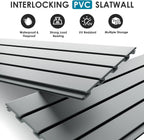 Braki PVC Slat Wall Paneling 4x8 ft, Garage Organizer Storage System, Grey Slatwall Panels for Garage Organization Product, Heavy Duty Wall Mounted Tool Storage for Home