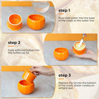 SETRON Halloween Pumpkin Butter Crock, Ceramic Butter Keeper with Lid, Airtight French Butter Crock for Countertop Storage, Butter Dish for Spreadable Butter, Perfect Gift for Kitchen