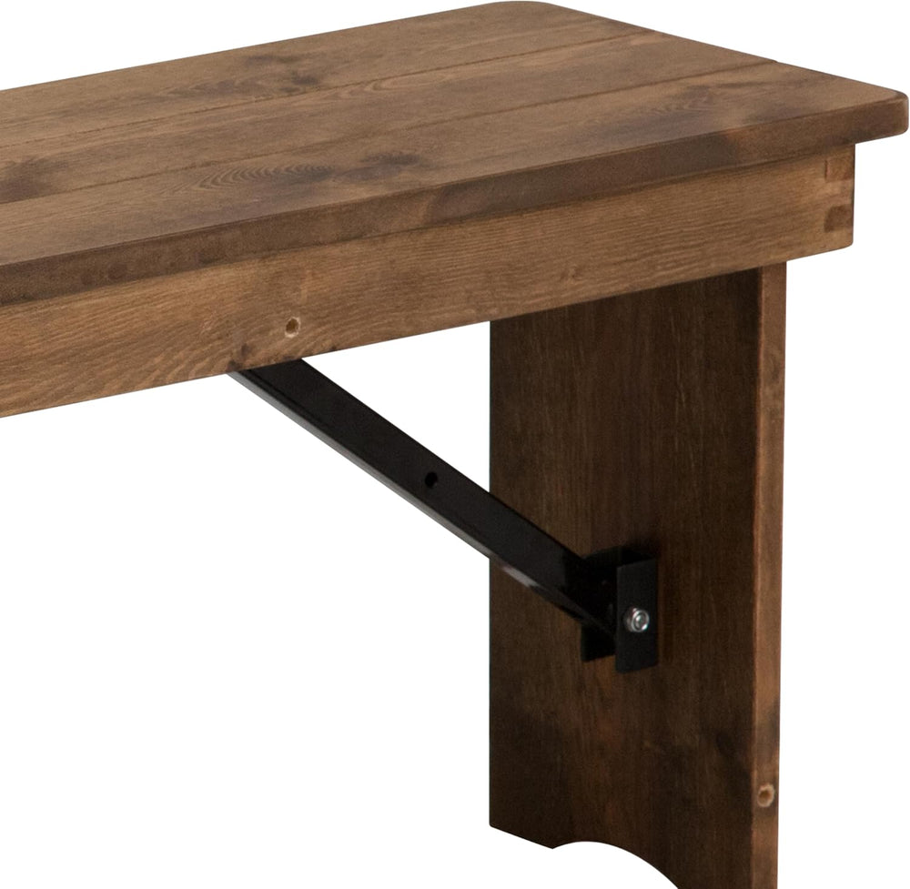 Flash Furniture Hercules Series 40" x 12" Commercial Grade Rustic S...