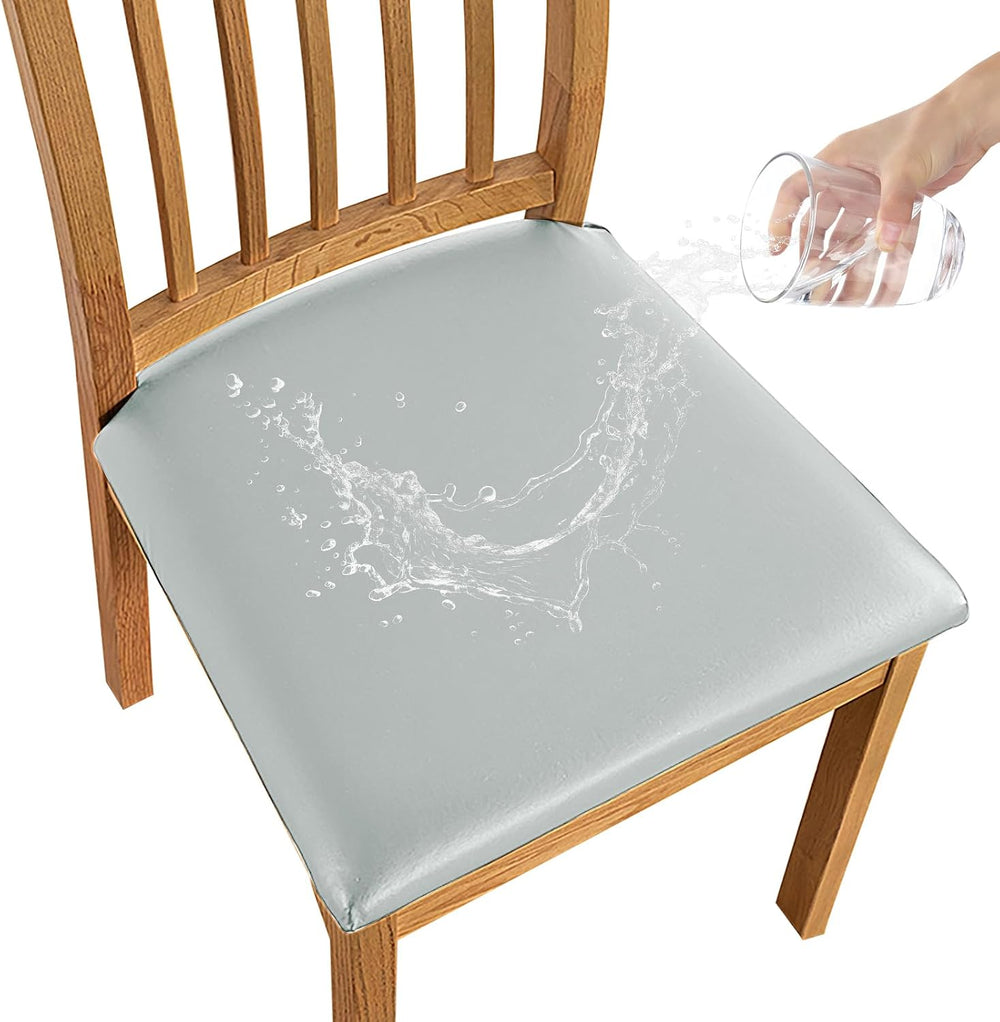 Chair Covers for Dining Chairs Waterproof Seat Covers for Chairs,Grey,Set 6