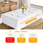 Table Pad Protector with Flannel Backing Cut to Fit Waterproof Heat Resistant Heavy-Duty Reusable Table Cloth 54" x 72" Rectangle Vinyl Table Padding Under Tablecloth
