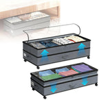 Under Bed Storage with Wheels, 72L Large Capacity Adjustable Height Underbed Storage Drawers with Lid & 360° Wheels, Rolling Storage Container for Clothes, Shoes, Blankets, Comforters