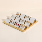 GemeShou Golden coated earring display stand for selling, velvet stud earring holder for jewelry display, Jewlery earring storage organizer tray, studs holder jewelry organizer【Earring holder-white】