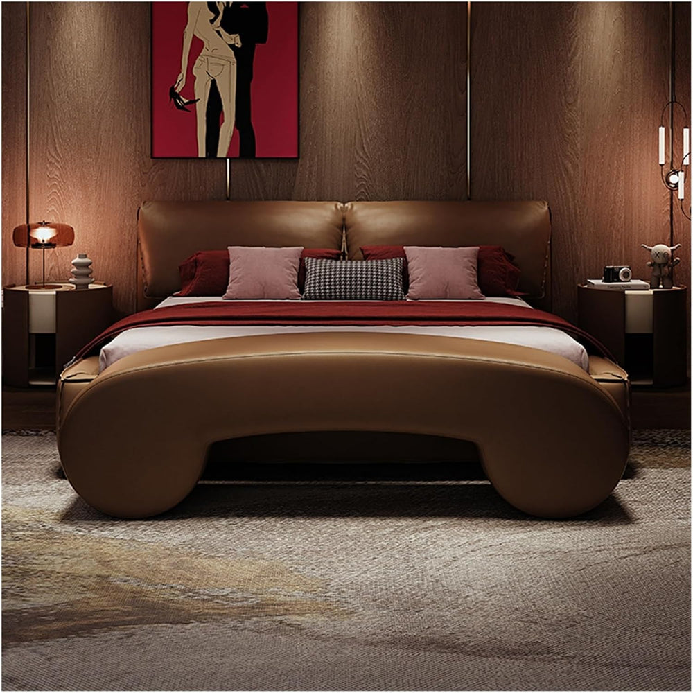Modern Faux Leather Bench, Creativity Bedroom Benches Footrest Stool, for End...