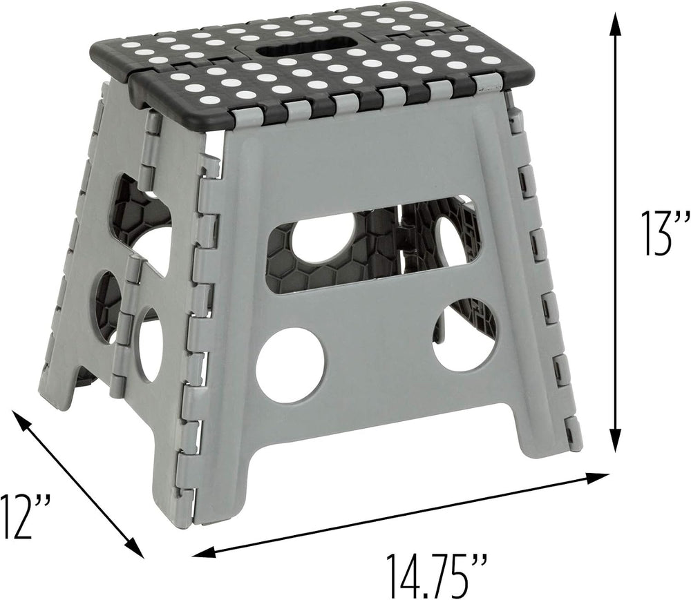 Honey-Can-Do TBL-02977 Folding Step Stool with Anti-Slip Surface, 12.8-Inch,M...