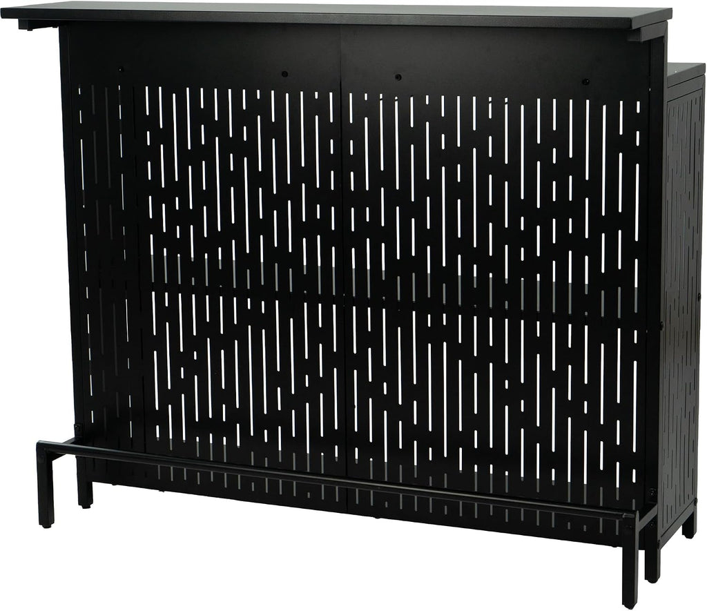 Kozyard Home Bar Cabinet with Storage Cabinet and Shelves | Black Indoor Bar Cabinet for Kitchen, Dining Room, Living Room, Home Bar Furniture