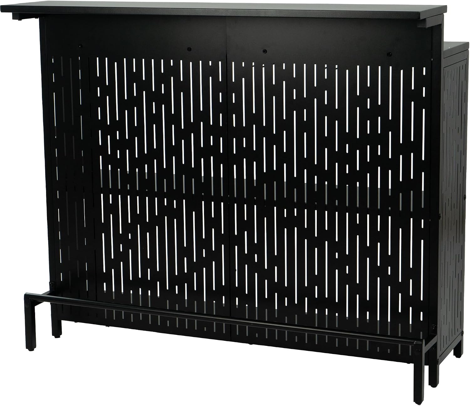 Kozyard Home Bar Cabinet with Storage Cabinet and Shelves | Black Indoor Bar Cabinet for Kitchen, Dining Room, Living Room, Home Bar Furniture