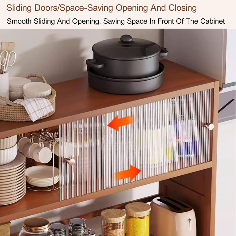 Wide Pantry Storage Cabinet, Pantry Storage Cabinet with Doors, Freestanding ...