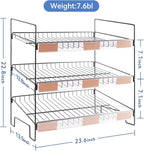WWN Black 3-Tier Candy Display Rack 24 * 23 * 14inch Versatile Chip and Snack Stand for Countertop Retail, Concession Stands, and Supermarkets