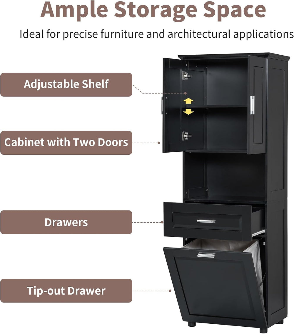 Merax 70" Tall Kitchen Pantry,Farmhouse Storage Cabinet with Adjustable ...