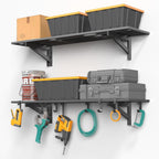2-Pack 1x4ft Heavy Duty Garage Shelving, 1' x 4' Garage Wall Shelving Wall Mounted (2pack-1x4ft)