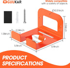 Weed Eater Hanger, Garage Organizer Trimmer Rack, Matel Wall Hooks Weed Wacker Holder, Heavy Duty Garden Tool Organizer for Grass Trimmer, Hedge Trimmer, Garage Tools Storage, Orange 1-Pack