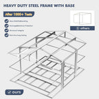 Restland 12x10 FT Metal Storage Shed with Floor Base Frame Reinforced Outdoor Shed with Clear Roof, Air Vent & Lockable Door Large Garden Tool Storage Sheds for Backyard, Garden, Lawn