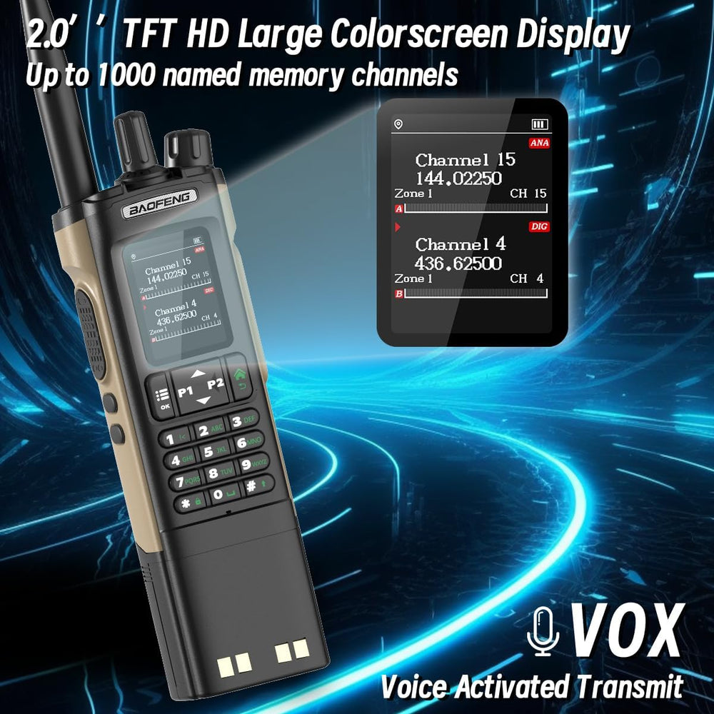 Baofeng DM32 DMR Radio Ham Radio Handheld Rechargeable Walkie Talkies Long Ra...