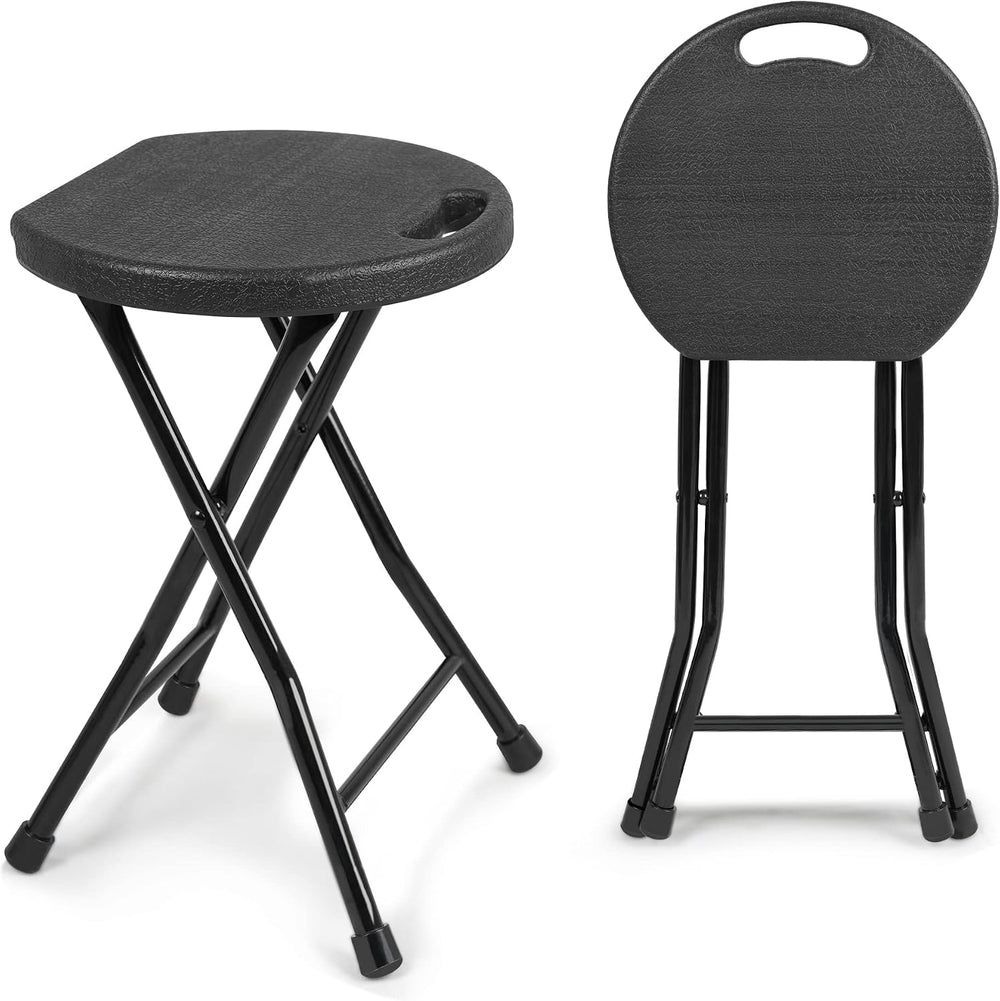 COOZMENT Folding Stool with Handle, 550 lbs Heavy Duty Portable Camping Stool...