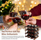 12 Bottle 4 Tiers Wooden Wine Rack for DIY Assembly, Great Gift | Stackable Modular Wine Rack, Wine Bottle Holder for Inside Cabinet Counter and Bar Organizer