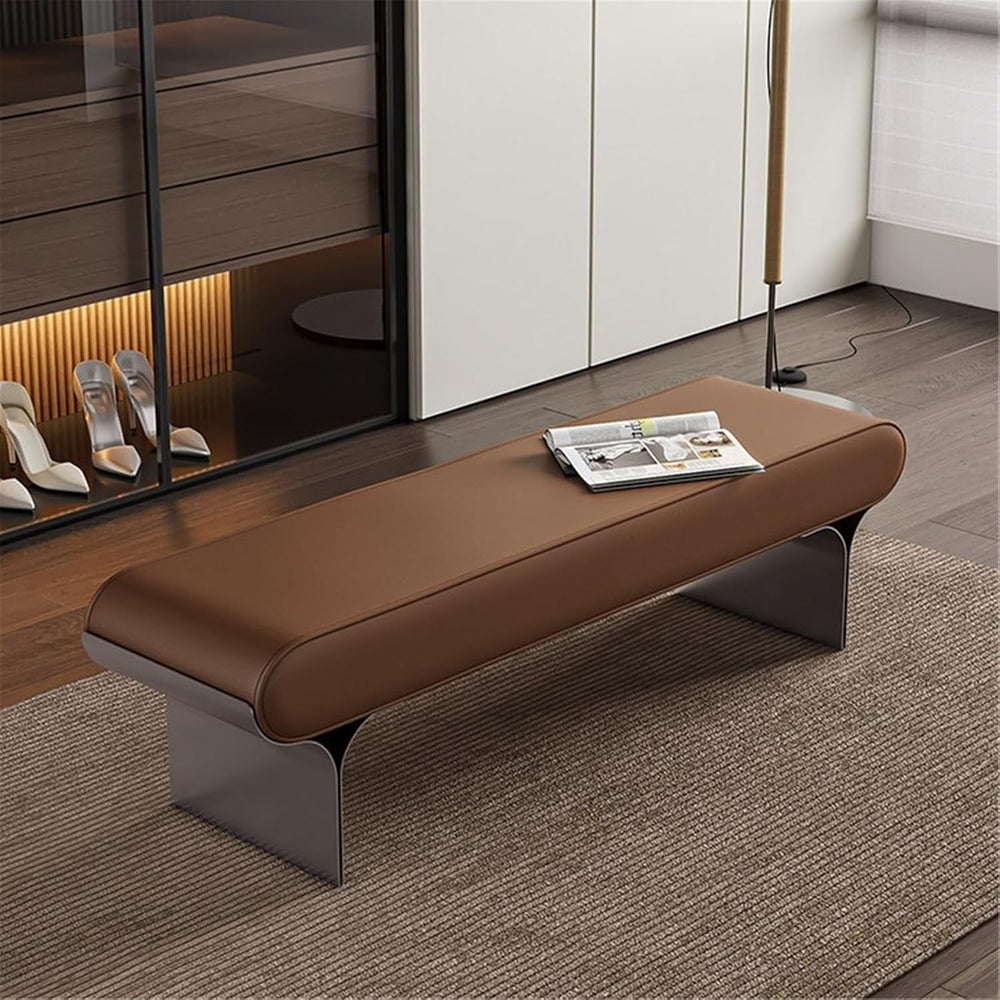 Modern Upholstered Bed end Stool Bedroom Home Use Bedside Dressing Room Woode...