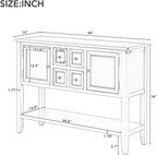 Merax Wood Farmhouse Buffet Table with Storage Shelf, 2 Drawers and Cabinets Buffet Coffee Bar Cabinet for Living Room Dinning Room Kitchen, Espresso