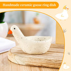 Handmade Ceramic Silly Goose Ring Dish Jewelry Tray Cottage Trinket Tray Cute Silly Goose Ring Dish for Rings Earrings