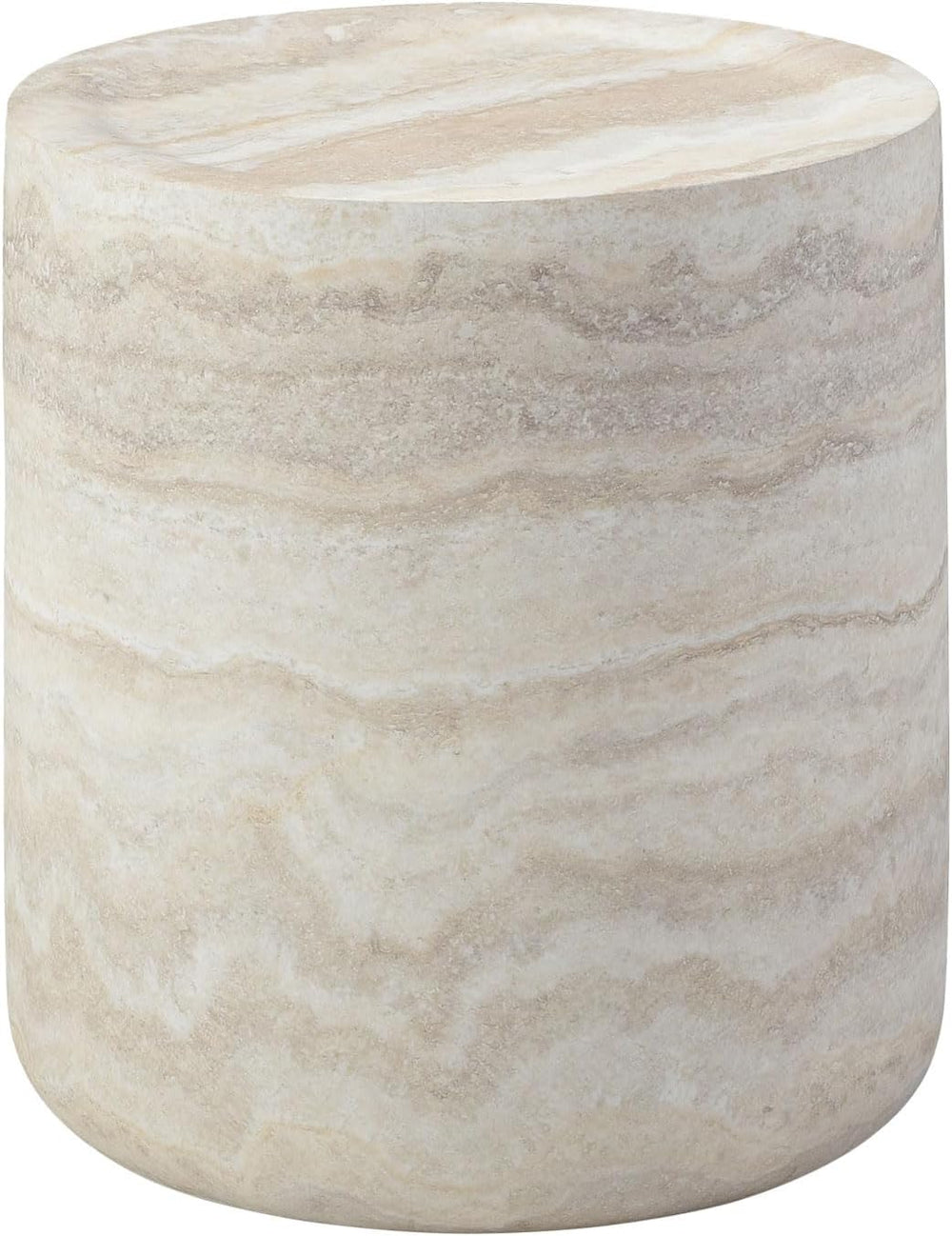 Round Coffee Table Set of 2,Marble Grain Coffee Table Set with Side Table,Cir...