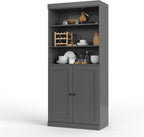 Palace Imports 100% Solid Wood 32"" Pantry Cabinet with Shaker Doors and Adjustable Shelves