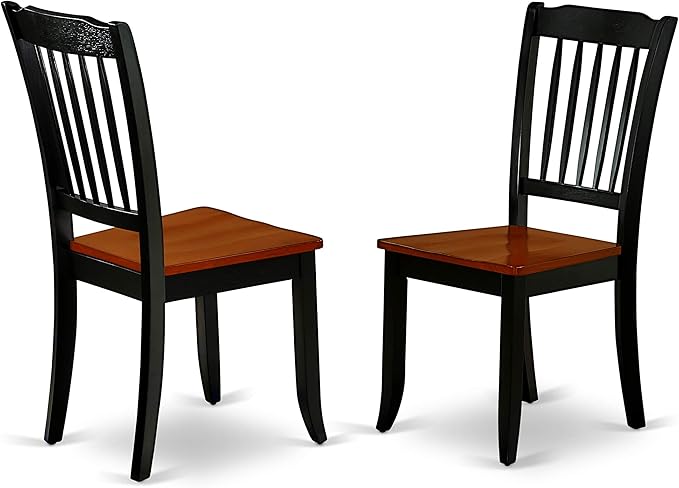 East West Furniture LGDA9-BCH-W 9 Piece Dining Room Furniture Set Includes a Rectangle Kitchen Table with Butterfly Leaf and 8 Dining Chairs, 42x84 Inch, Black & Cherry