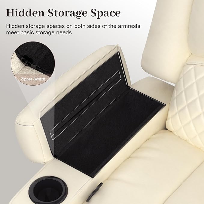 3 Seater Recliner Sofa Set with 2-Tier Cushion, 3+1+1 Pieces in Living Room, 3 Seater Reclining Couch Leather with Removable Console, 2 Oversize Recliner Chair Sofa Seat