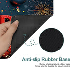 Happy New Year Gaming Mouse Pad 35.4"x15.7"Desk Mat Anti-Slip Rubber Base & Durable Stitched Edges for Gamers Smooth Mouse Writing Surface for Desk Office/Home