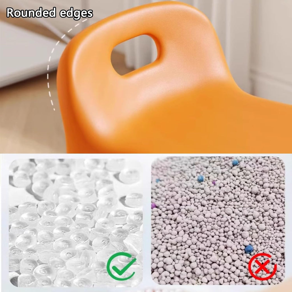 Thickened Plastic Backrest Chair, Wide Seat Plastic Stool, Waterproof Portable Chair, with Smooth Round Corners, for Parties, Home, Office(Green)