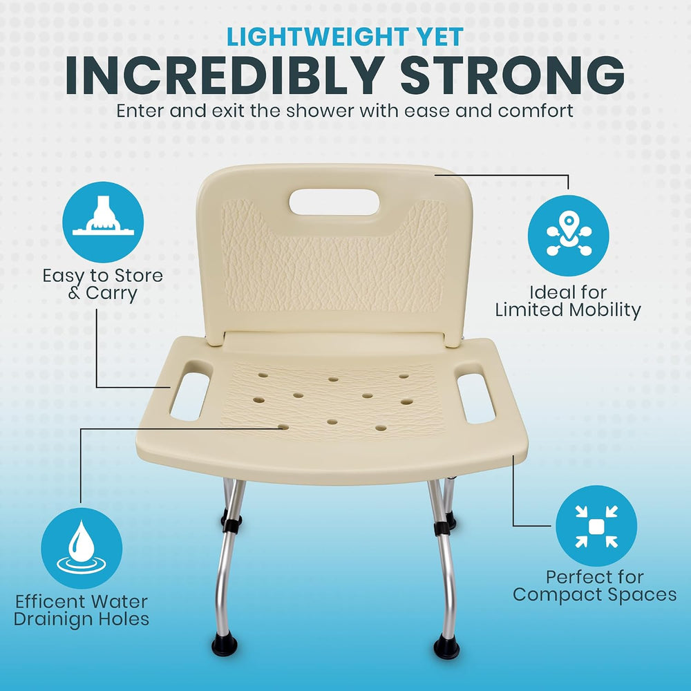 Yellow Ladybug Foldable Shower Chair - Adjustable Height Bath Stool with Non ...